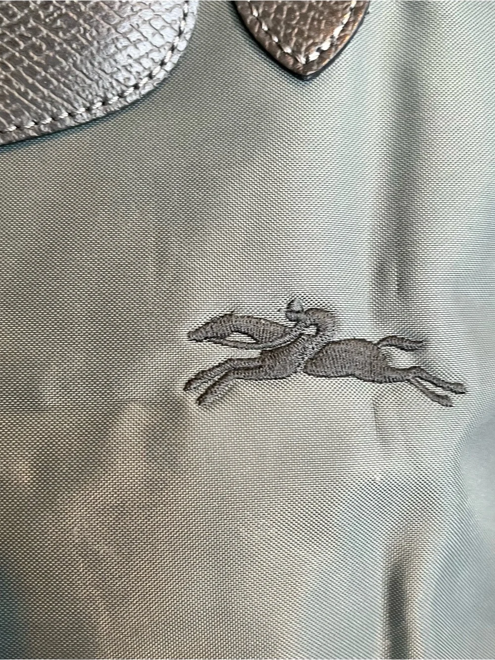 Longchamp Le Pliage Gray/Blue tote small